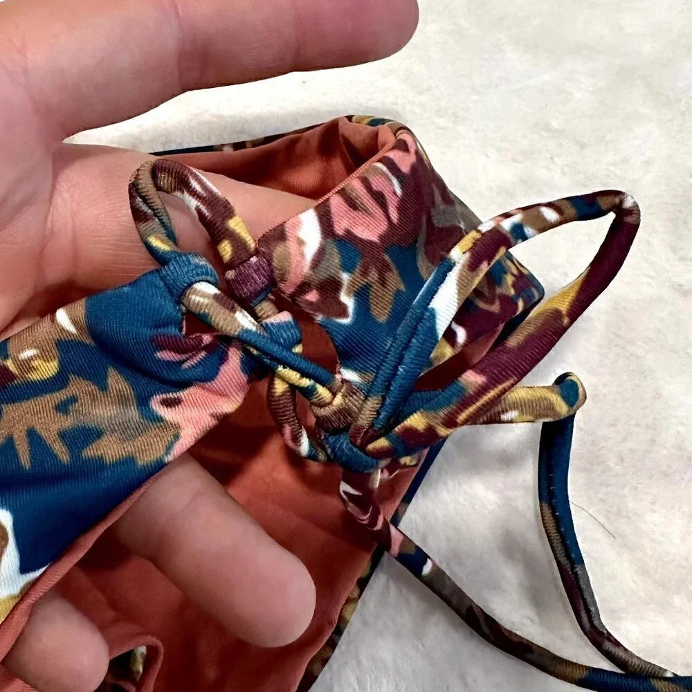 NWT Tavik Bebe Mini Reversible Swim Bottom in Terrace Floral - Large